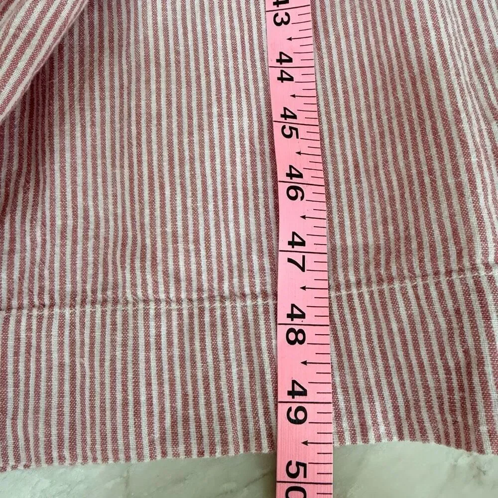 BEACHLUNCHLOUNGE Lennon Tie Waist Linen/Cotton Jumpsuit oversized wide leg sz S